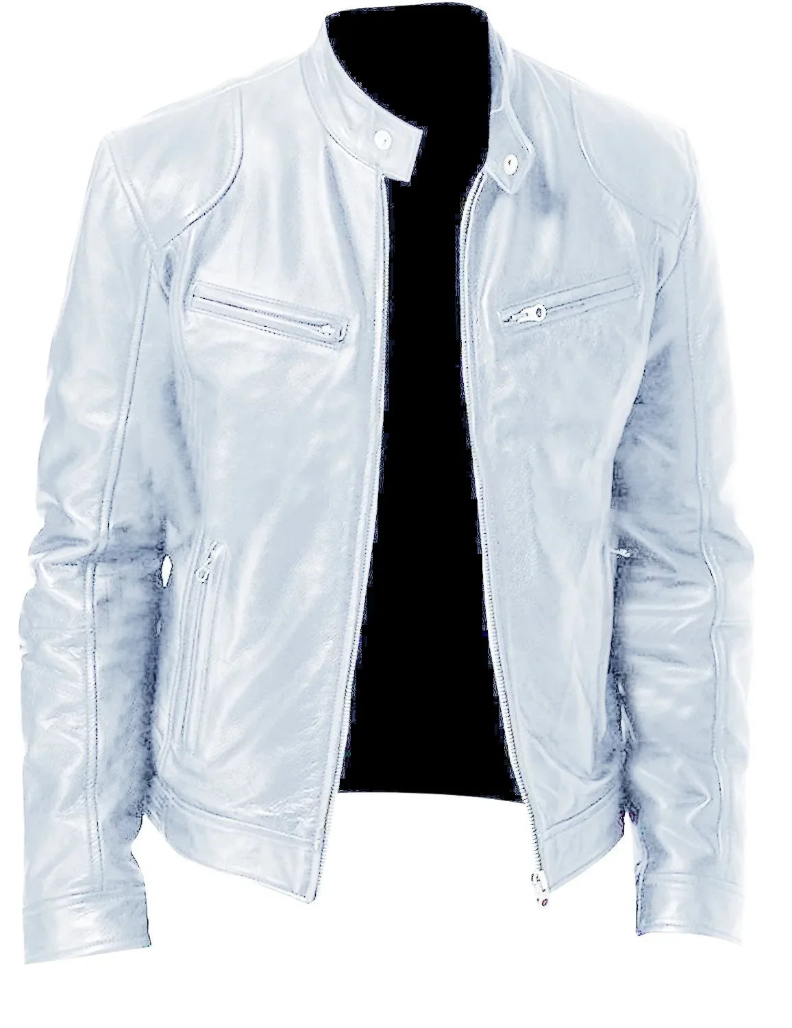 Mens Leather Jacket Autumn Winter Business Gentleman.
