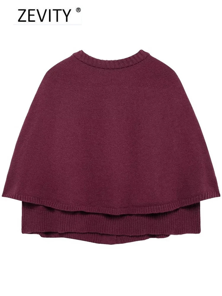 Women O Neck Breasted Solid Color Knitted Shawl Sweater Jacket Female .