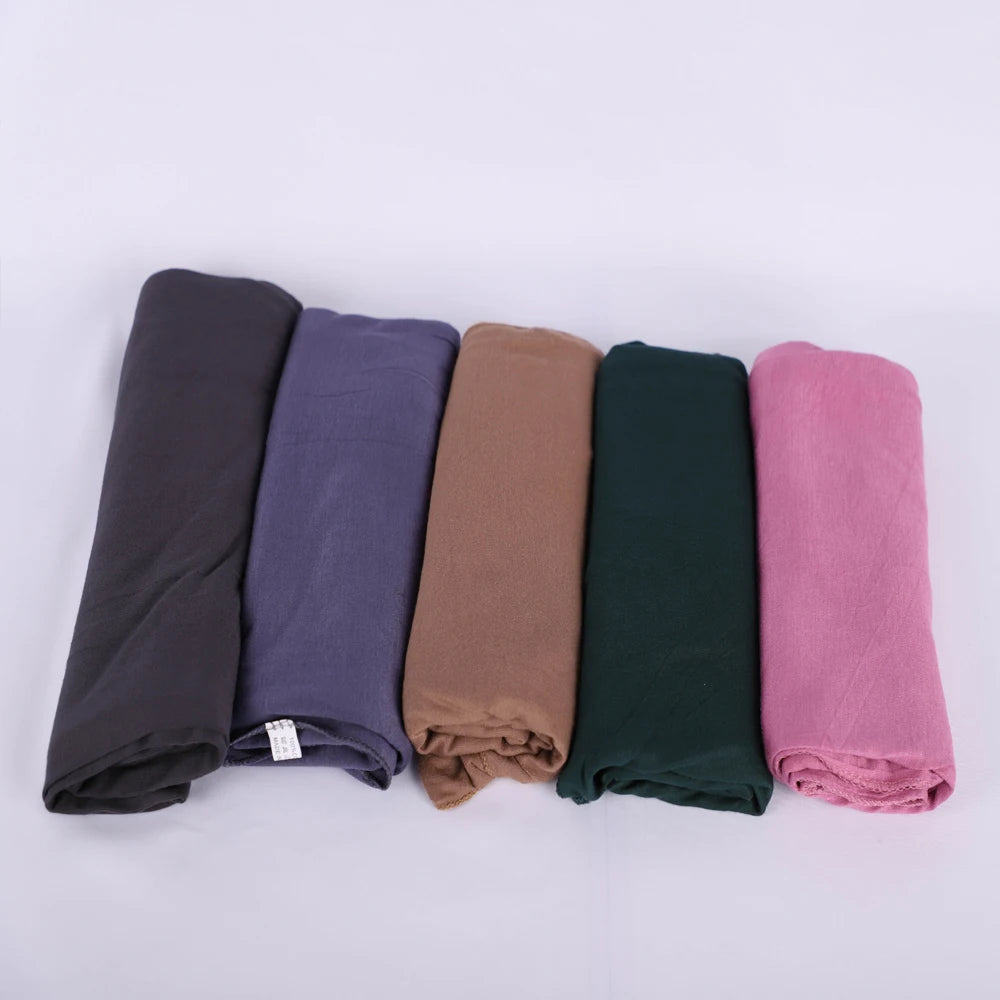RIMAIRE Solid Modal Hijabs for Women Designer Soft Turban Headscarf.