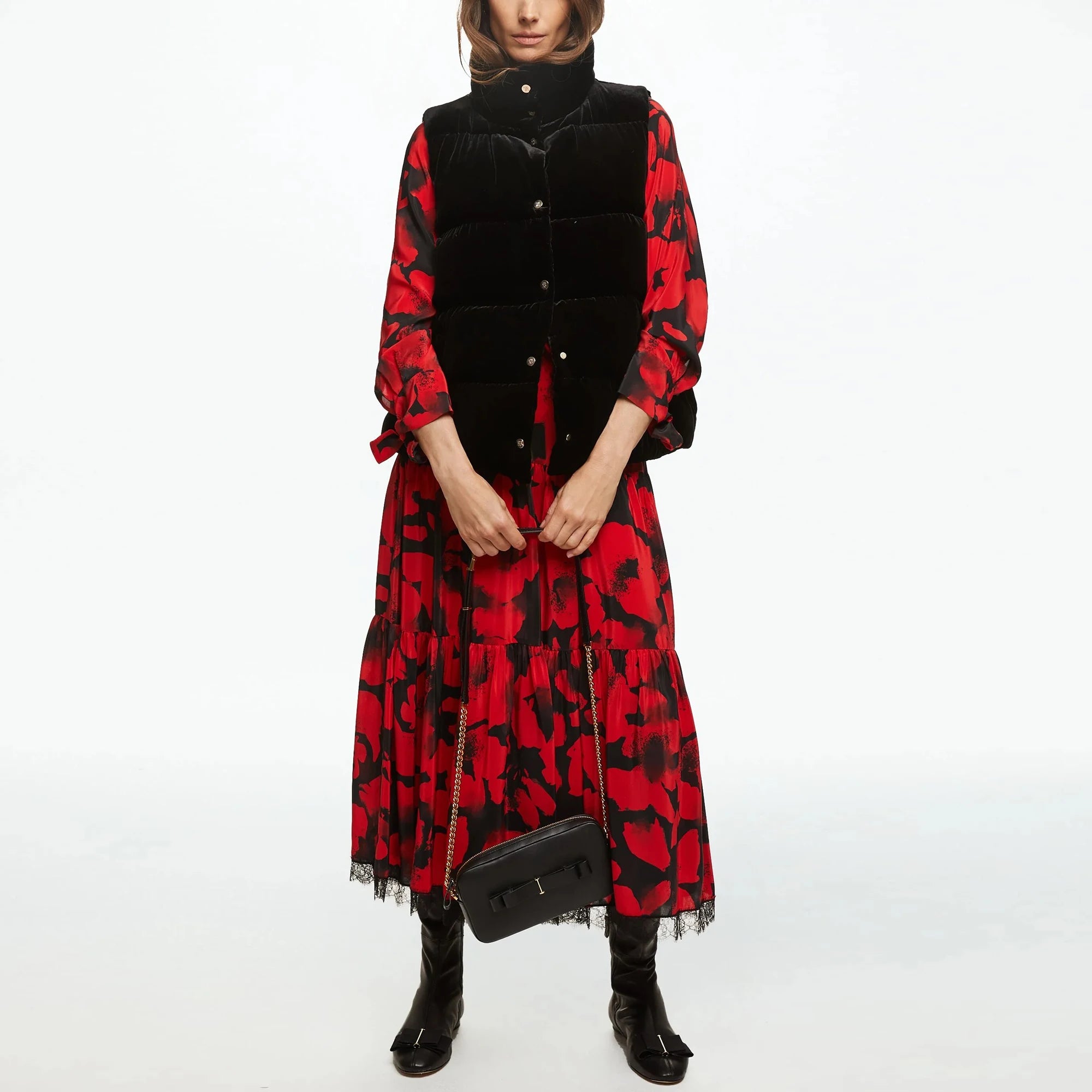CHCH Autumn Winter Women's Solid Loose Vest Stand Collar .