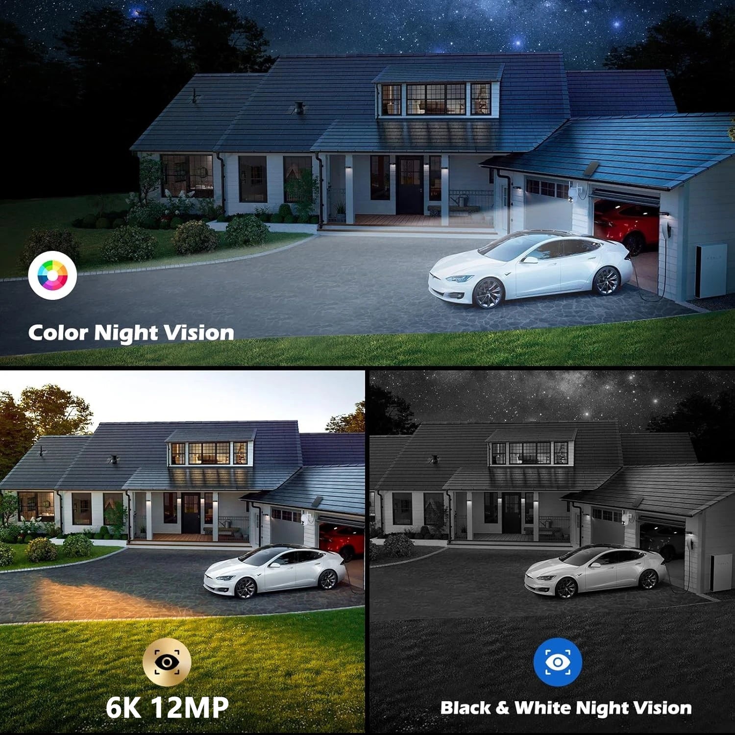 V380pro 12MP 6K WIFI Camera Solar PIR Human Detection Night Vision.