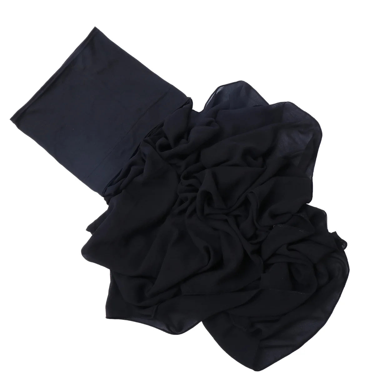 New Instant Chiffon Hijab Scarf With Undercap Solid Color .