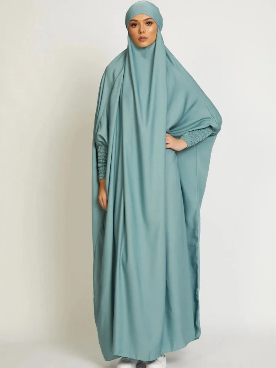One Piece Jilbab Dress for Women Muslim Hooded Dress .