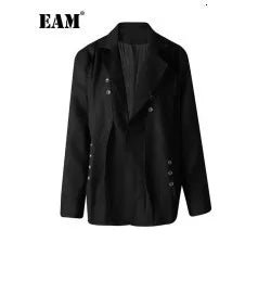 EAM Green Brief Blazer Women Big Size Casual .