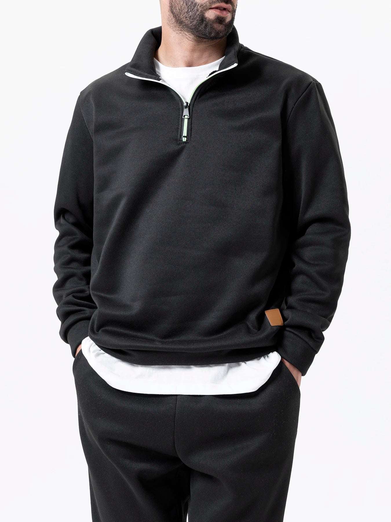 Autum Men's Turtlenecks Sweaters Knitwear Daily Casual Pullovers Solid Color Fleece Warm Sweatshirt Loose Fit Male Streetwear