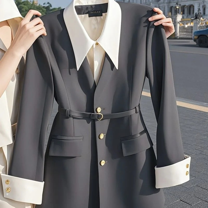 New Spring Autumn Fashion Women's Suit Jacket Niche Unique Chic.