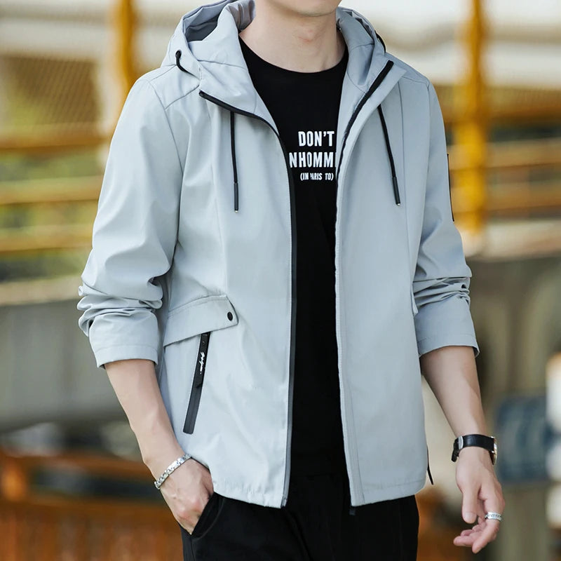 Men's Jackets Waterproof Military Hooded Jacket .