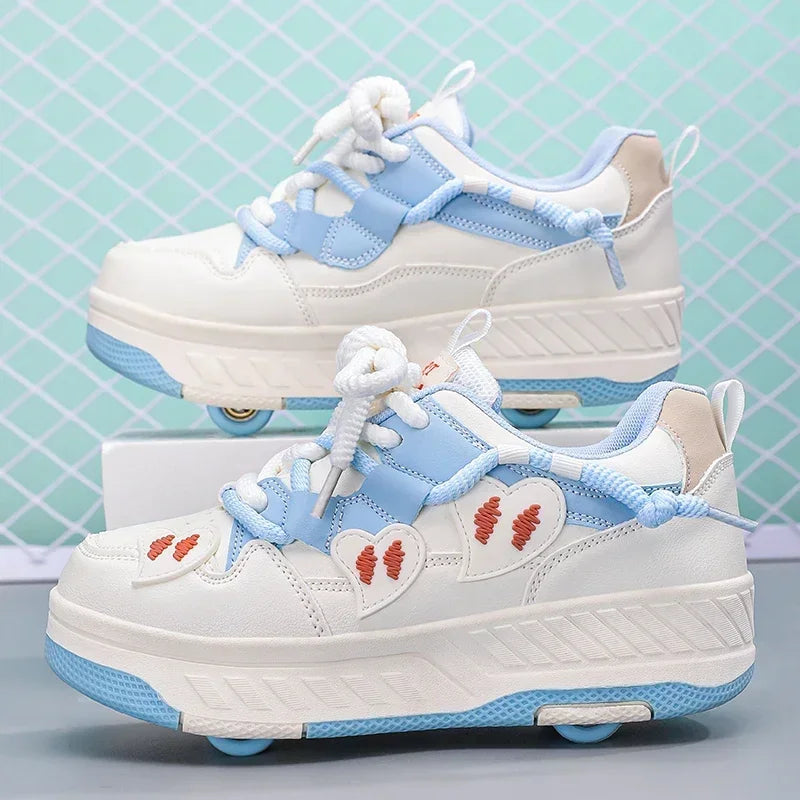 Sneakers Sports Kids Roller Skate Shoes Fashion Girls Boys.