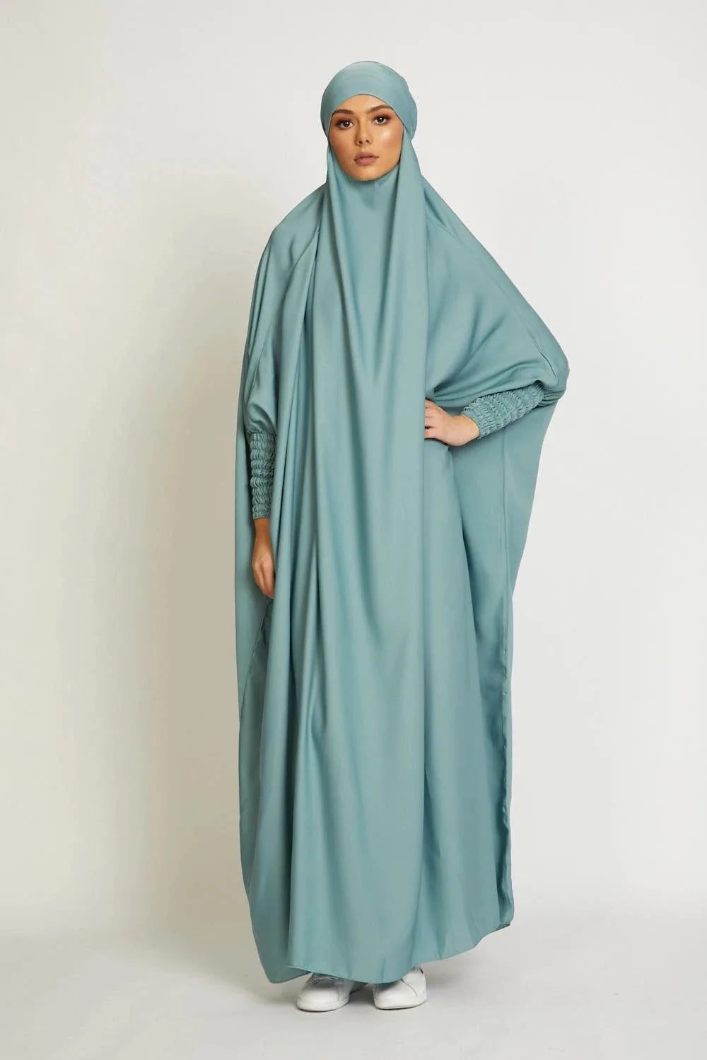 One Piece Jilbab Dress for Women Muslim Hooded Dress .
