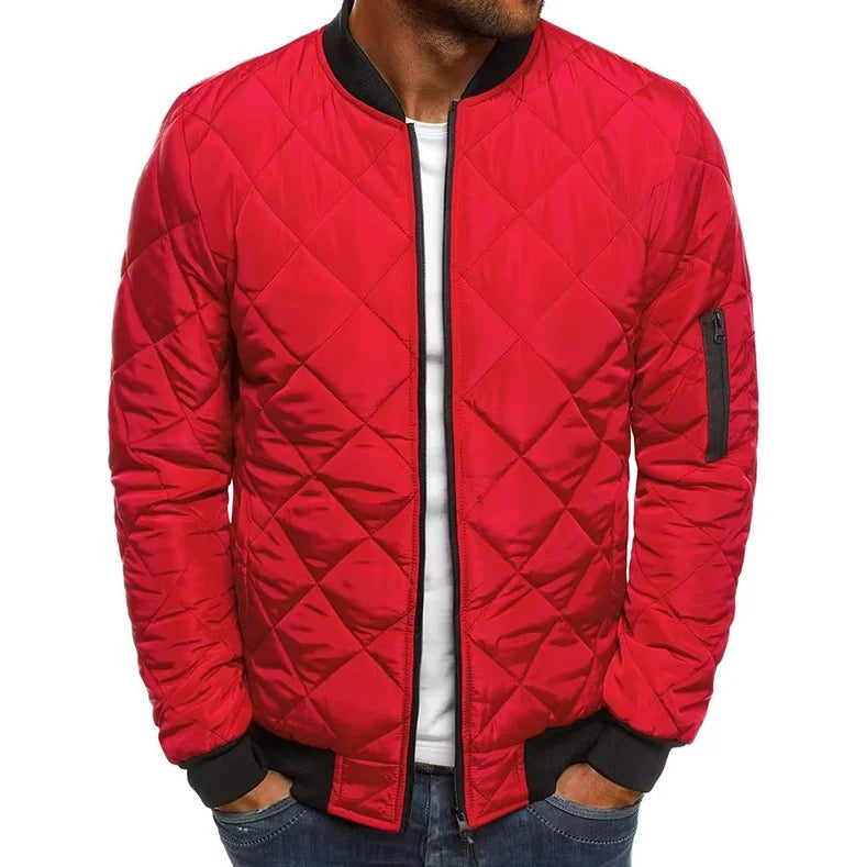 Winter New Jacket Men's Baseball Collar Mesh Pressed Lightweight  .