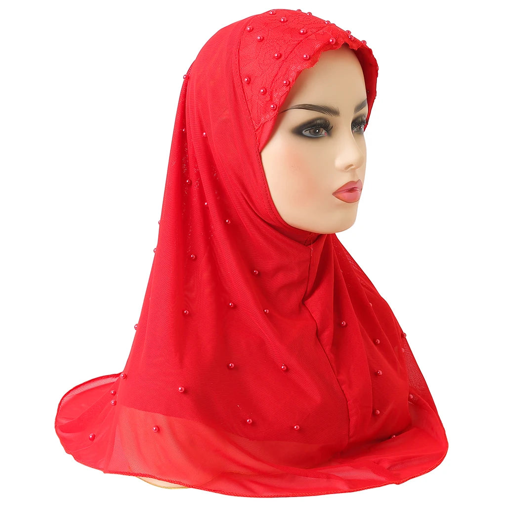 big girls adults soft net two layers muslim scarf islamic hijab.