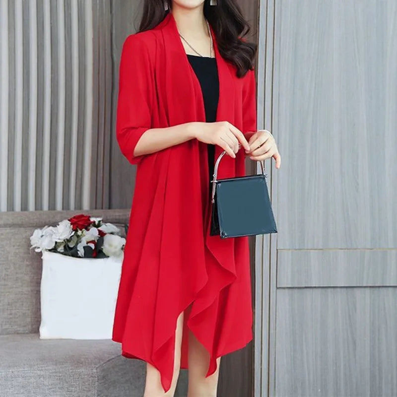 Summer Sun Protection Clothing Women Chiffon Cardigan .