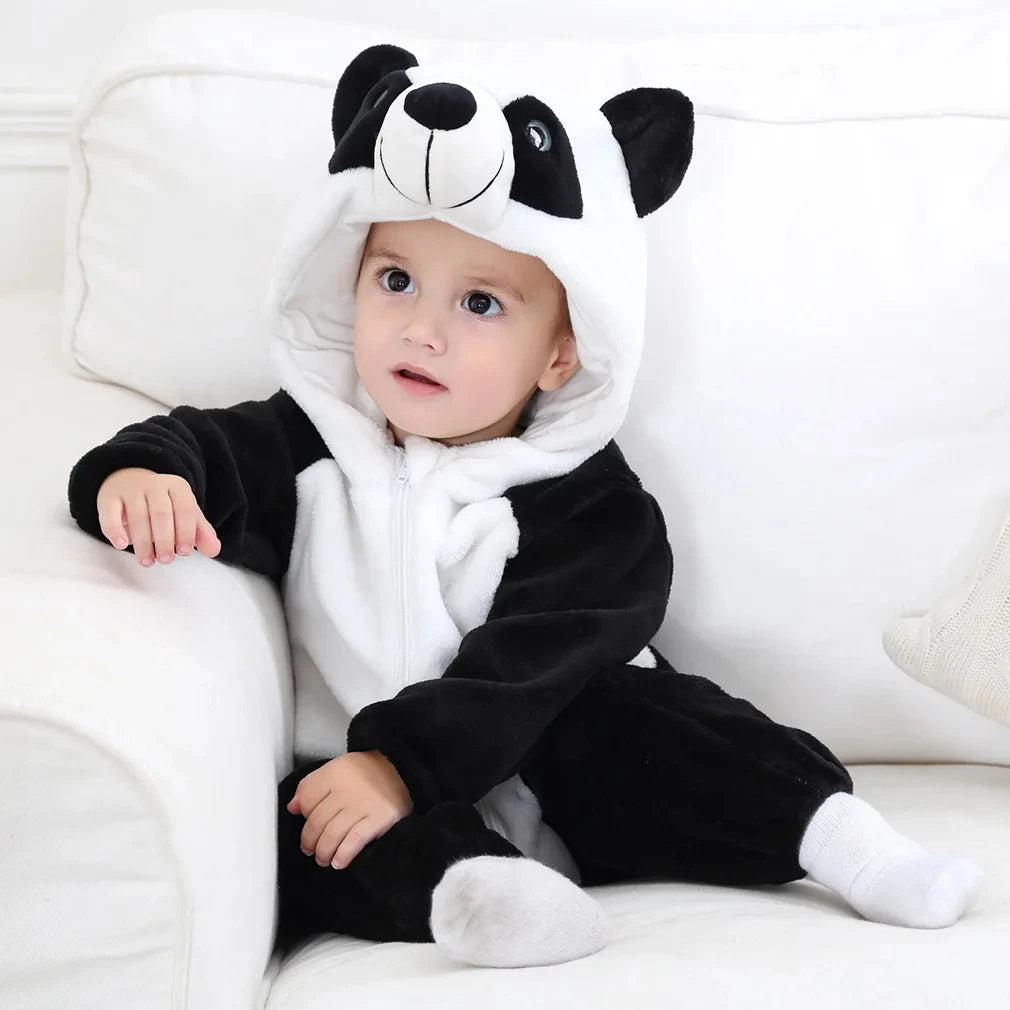 New Fleece Baby's Warm Rompers Animal Outwear Jumpsuits .