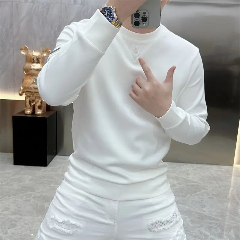 Light Luxury Trendy Brand Bee Embroidered Sweater Men's .