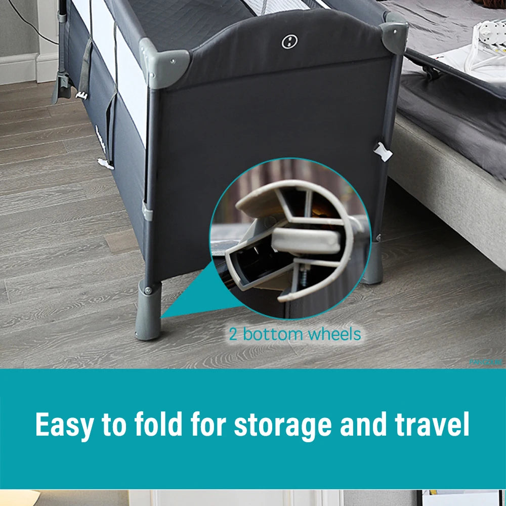 PANGDUBE Multifunctional Baby Crib 120*60cm Baby Bed,