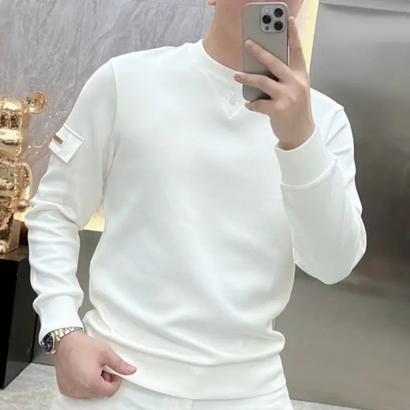 Light Luxury Trendy Brand Bee Embroidered Sweater Men's .