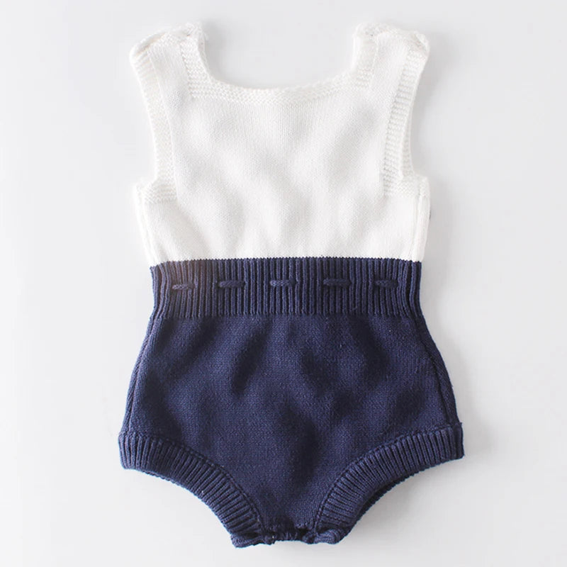 Baby Boys Girls Knit Rompers Baby Clothes New Spring Autumn Knit Rompers Infant Boys Girls Vest Triangle Rompers Baby Clothes