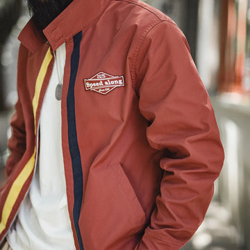 Sporty and Casual Zippered Outerwear for Men's Versatile Jackets.