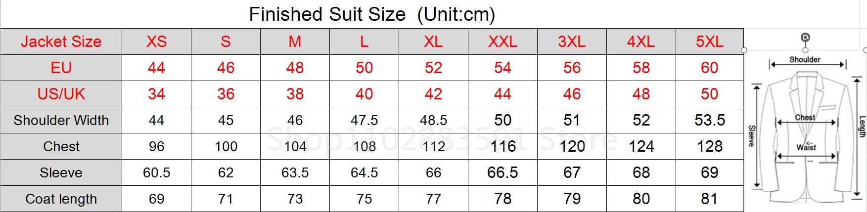 1 Piece Navy Blue Double Breasted Jacket Only Costume Homme Men .