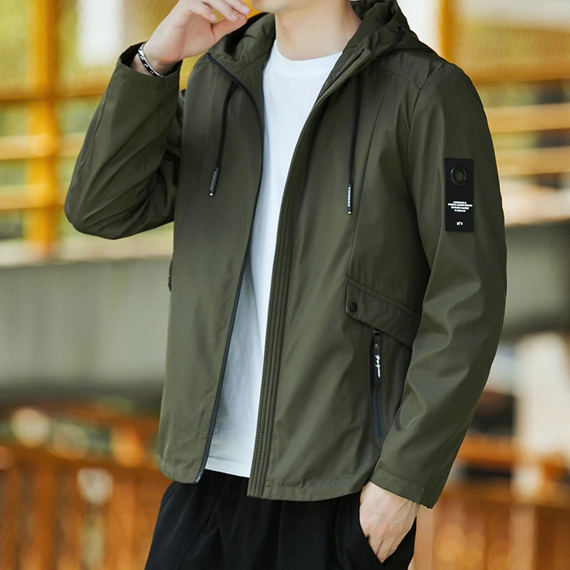 Men's Jackets Waterproof Military Hooded Jacket .