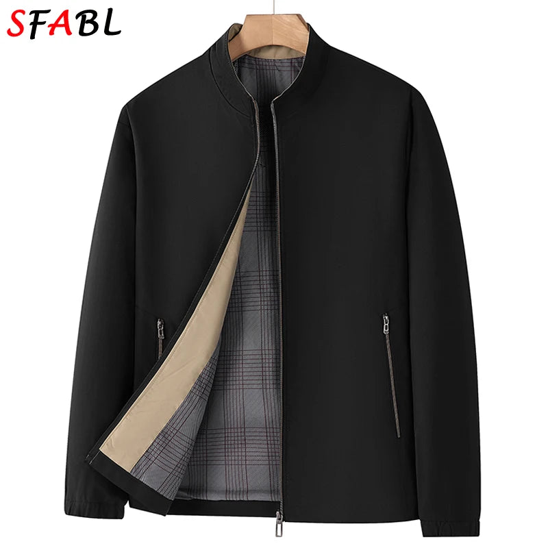 Spring Autumn Jacket Men Casual Solid Color Men's Jackets Slim Fit.