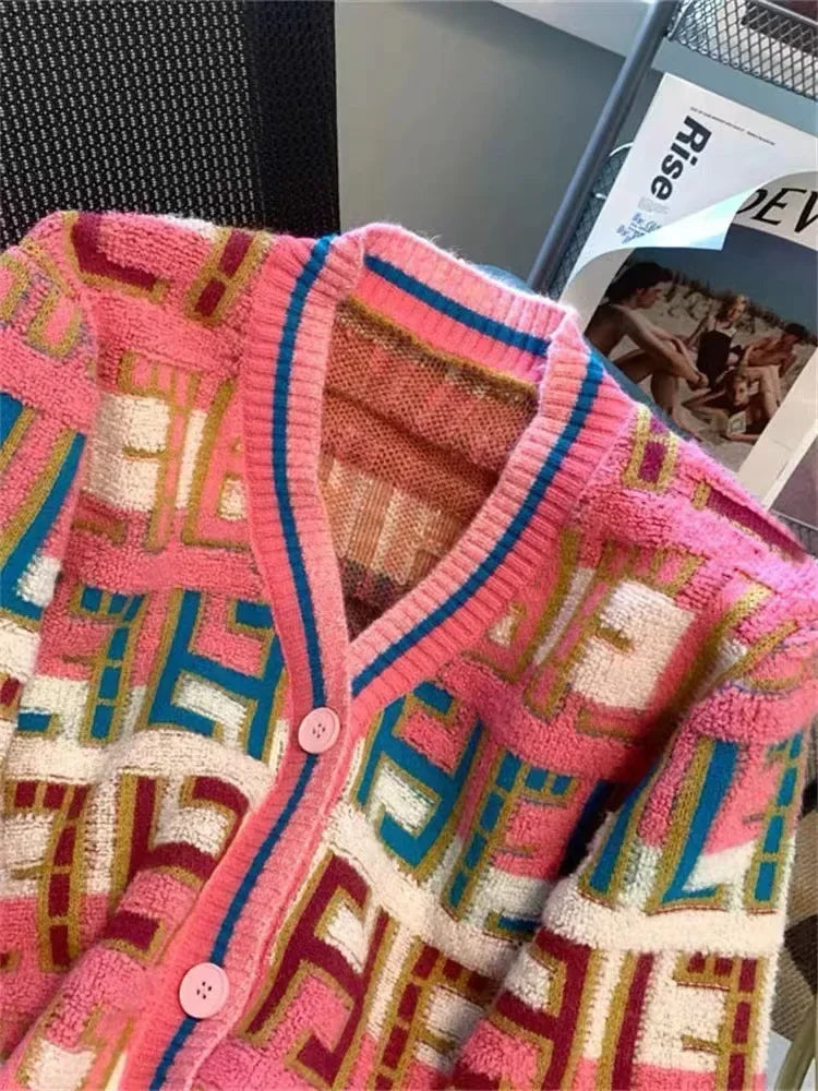 Women Long Sleeve Sweater Cardigan Twist Cable Knitted .