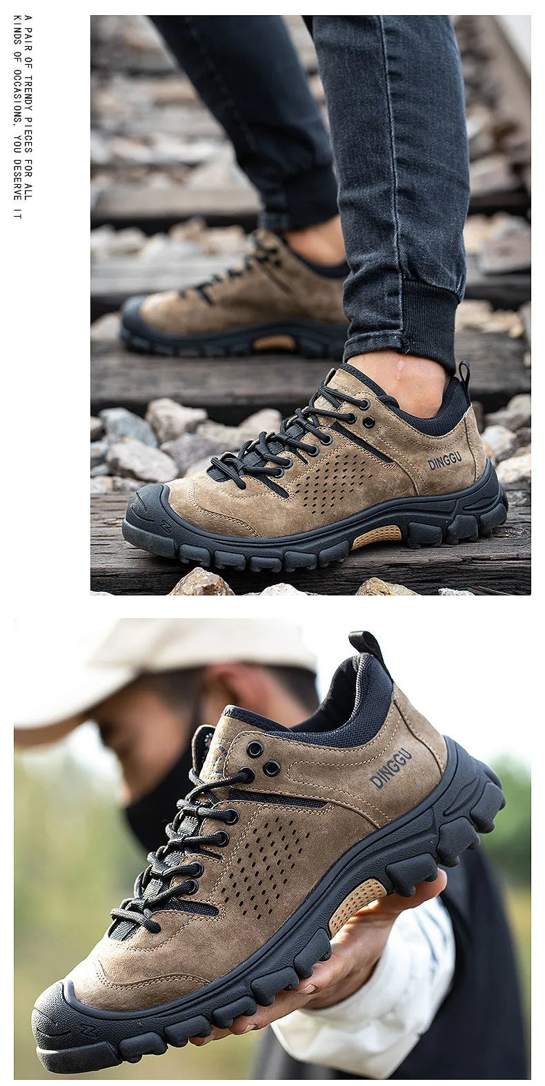 Work Safety Shoes Men Anti-smash Anti-puncture Work Sneakers Lightweight Breathable Protective Steel Toe Safety Boots