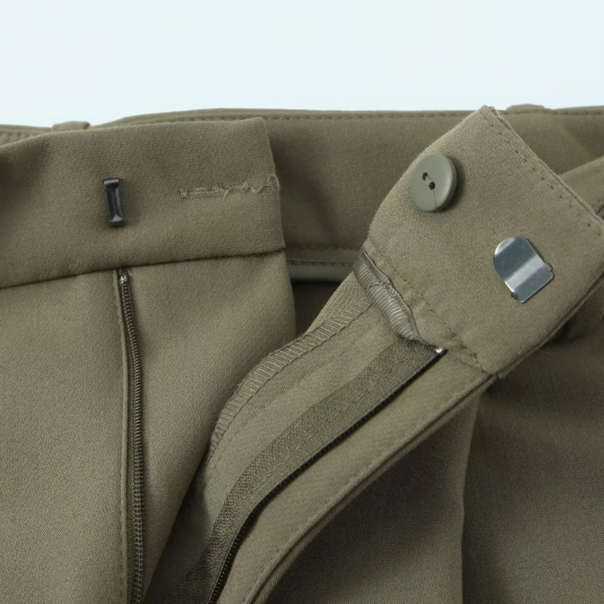 ZBZA Women's Belted Pleated Trousers High Waist Side Pockets .