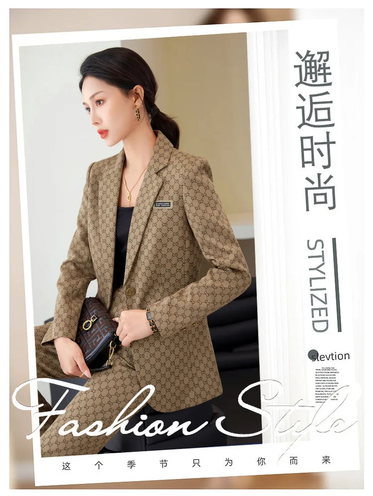 High Quality Fabric Women Business Suits With Pants and Blazer.