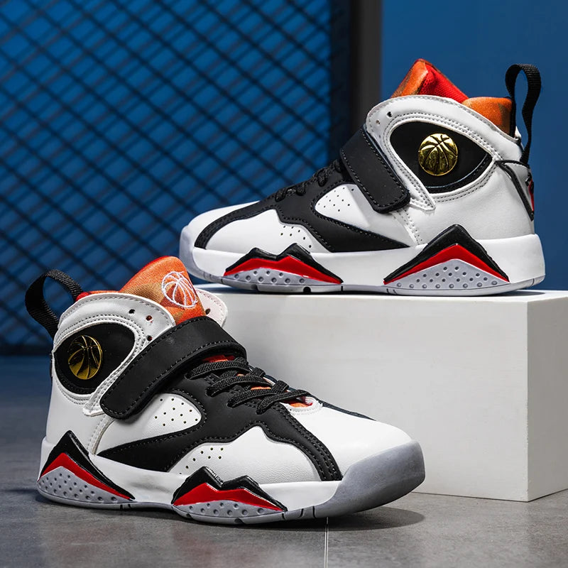 Children's Basketball Shoes TPR Sole Non-slip Basketball Sports Shoes .