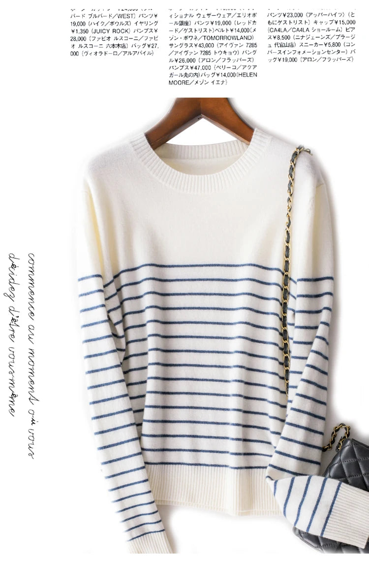 100% Cotton Knitted Sweater Women's Sweater .