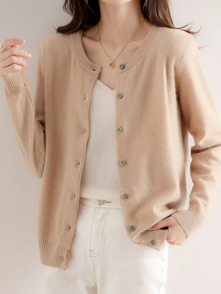 Korean Single Breasted Cardigans Sweater Women Autumn Winter .