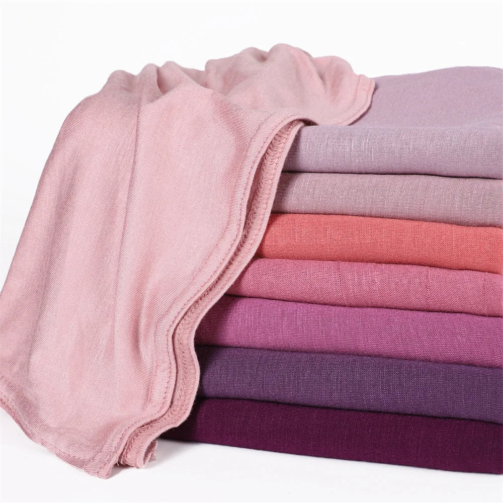 Modal Cotton Jersey Hijabs For Woman Long Muslim Scarf .
