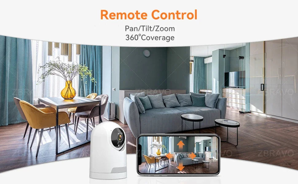 iCSee 4MP 2K WiFi PTZ Camera Mini Indoor Home Security IP Camera 2Mp.