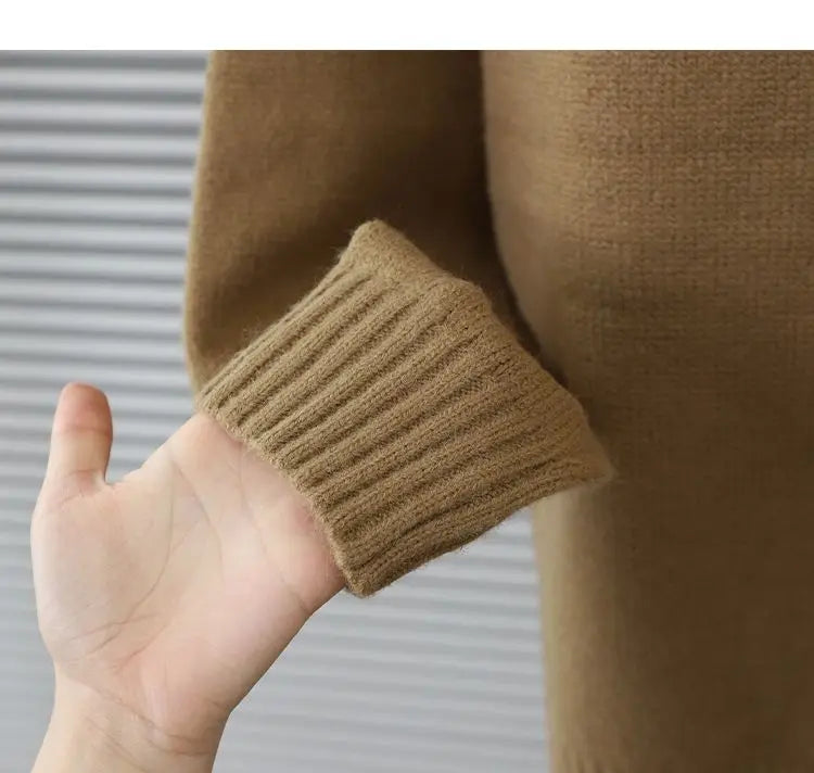 2023 Autumn and Winter Korean Edition Simple Solid Color Pullover Round Neck Soft and Versatile Popular Underlay Knitted Sweater