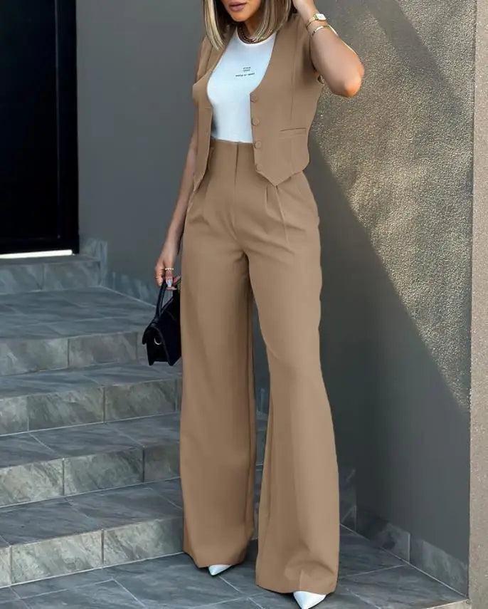Women OL Blazer Pant Sets 2 Pieces Casual Slim .