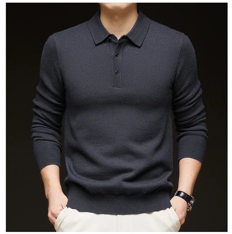 7 Colors Business Men's Sweater Knitwear Autumn Winter Casual.