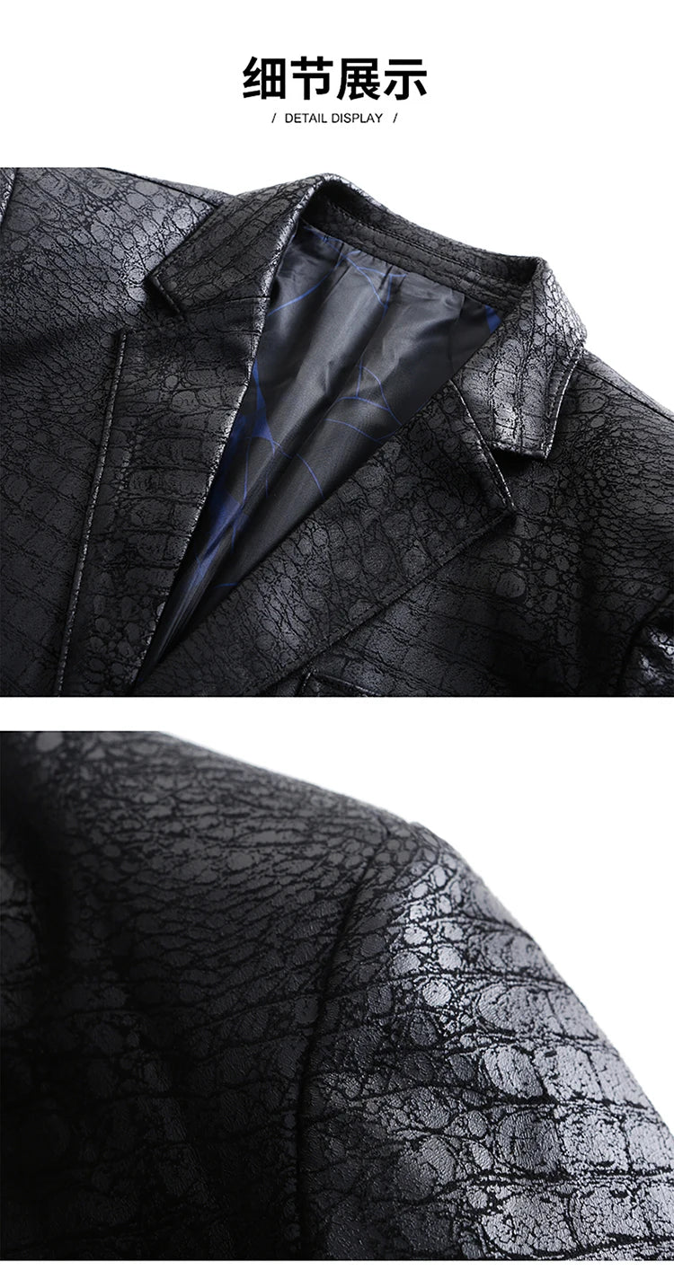 Men's Casual Spring Autumn Vintage Soft Faux Leather Jackets .