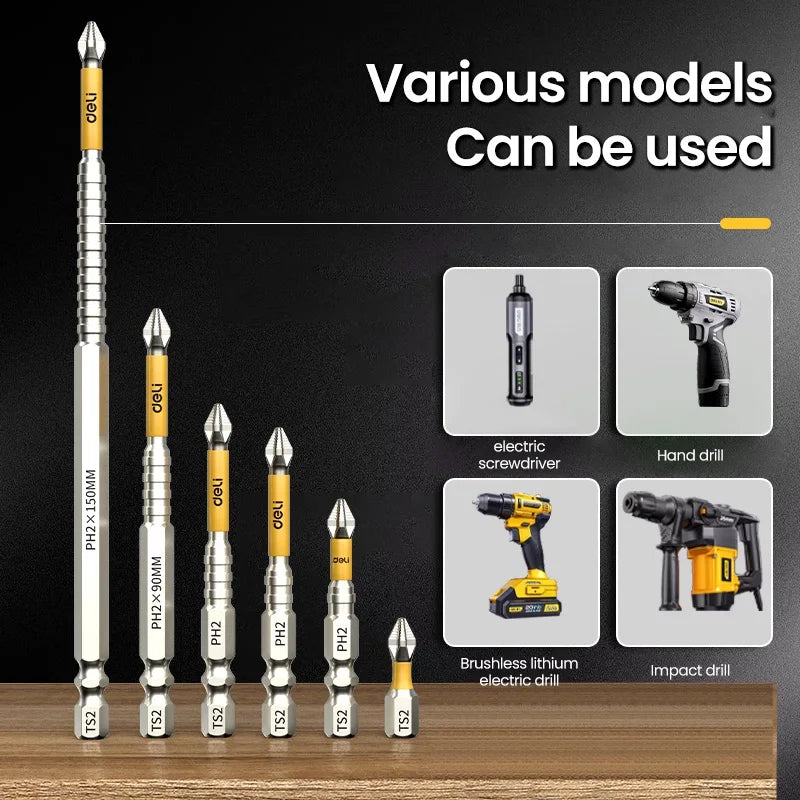 Non-slip PH2 Magnetic Batch Head Cross Screwdriver Hardness Drill Bit .