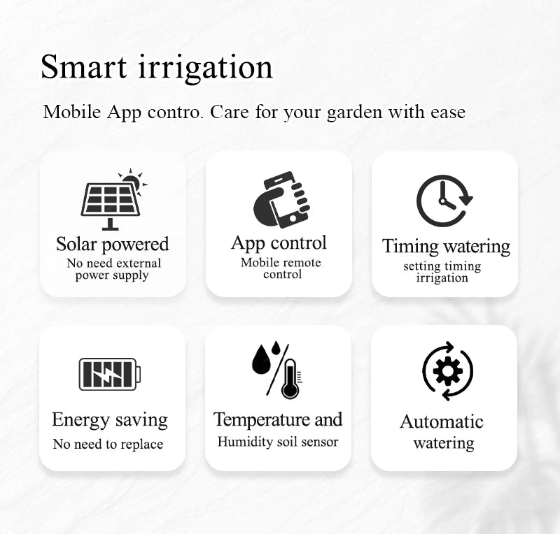 Tuya Smart Wifi Watering Timer Solar Energy Sprinkler Drip Irrigation System.