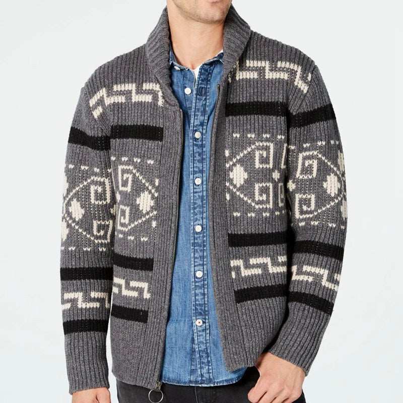 Winter Men's Cardigan Sweaters Fashion Male Knitted Sweater .