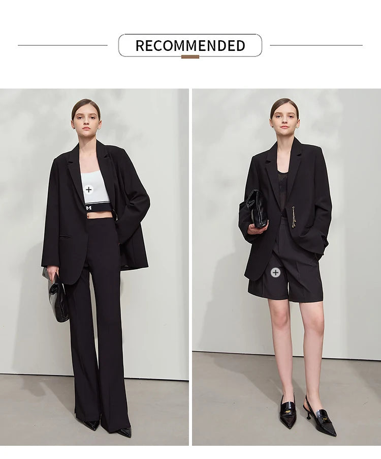 AMII Minimalist Blazer Women  Autumn New Office Lady .
