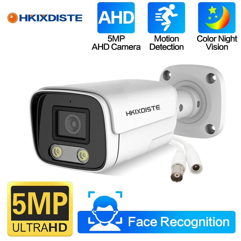 Face Fetection Security Camera BNC 5MP Outdoor CCTV .