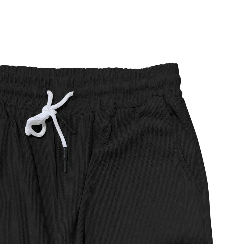 Casual Mens Corduroy Suits Short Sleeve Zipper Polo Shirts And Pants Mens Two Piece Sets Streetwear 2024 Summer Fashion Outfits