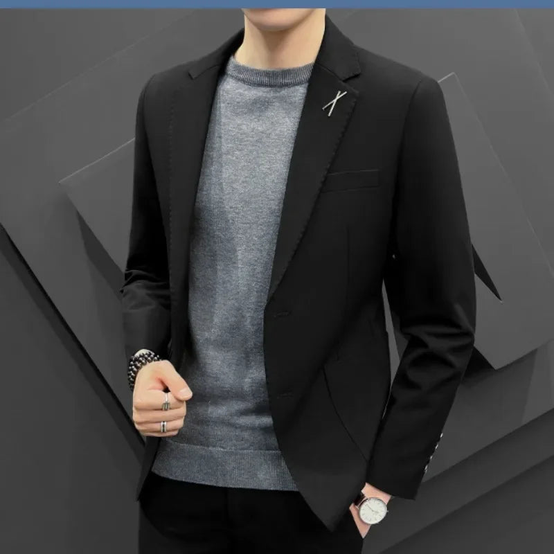 2 Piece Formal Outfit Set Male Big Size Grey Full Men's Dress .