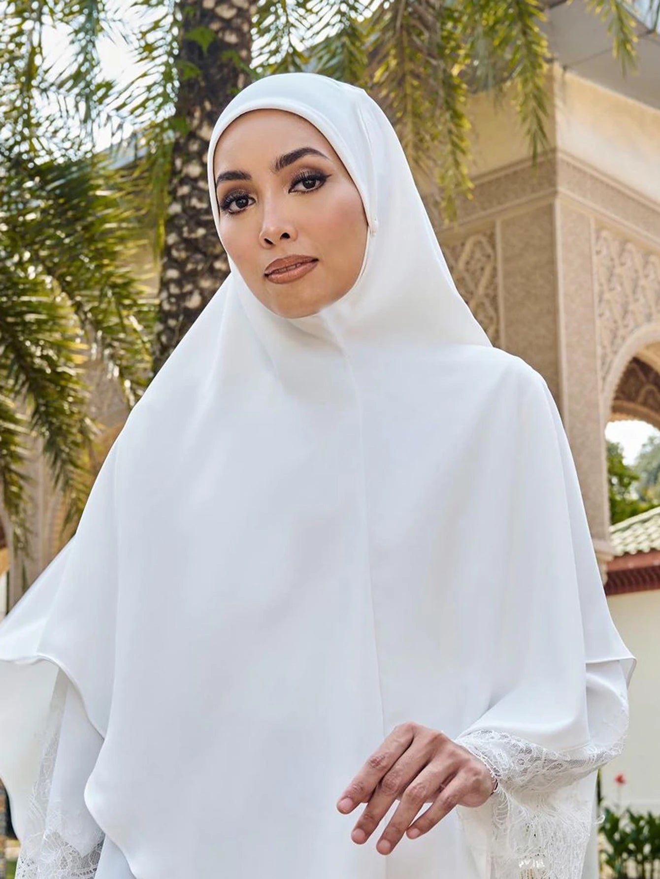 Ready to Wear Instant Hijabs Double layered Chiffon Solid Headscarf.