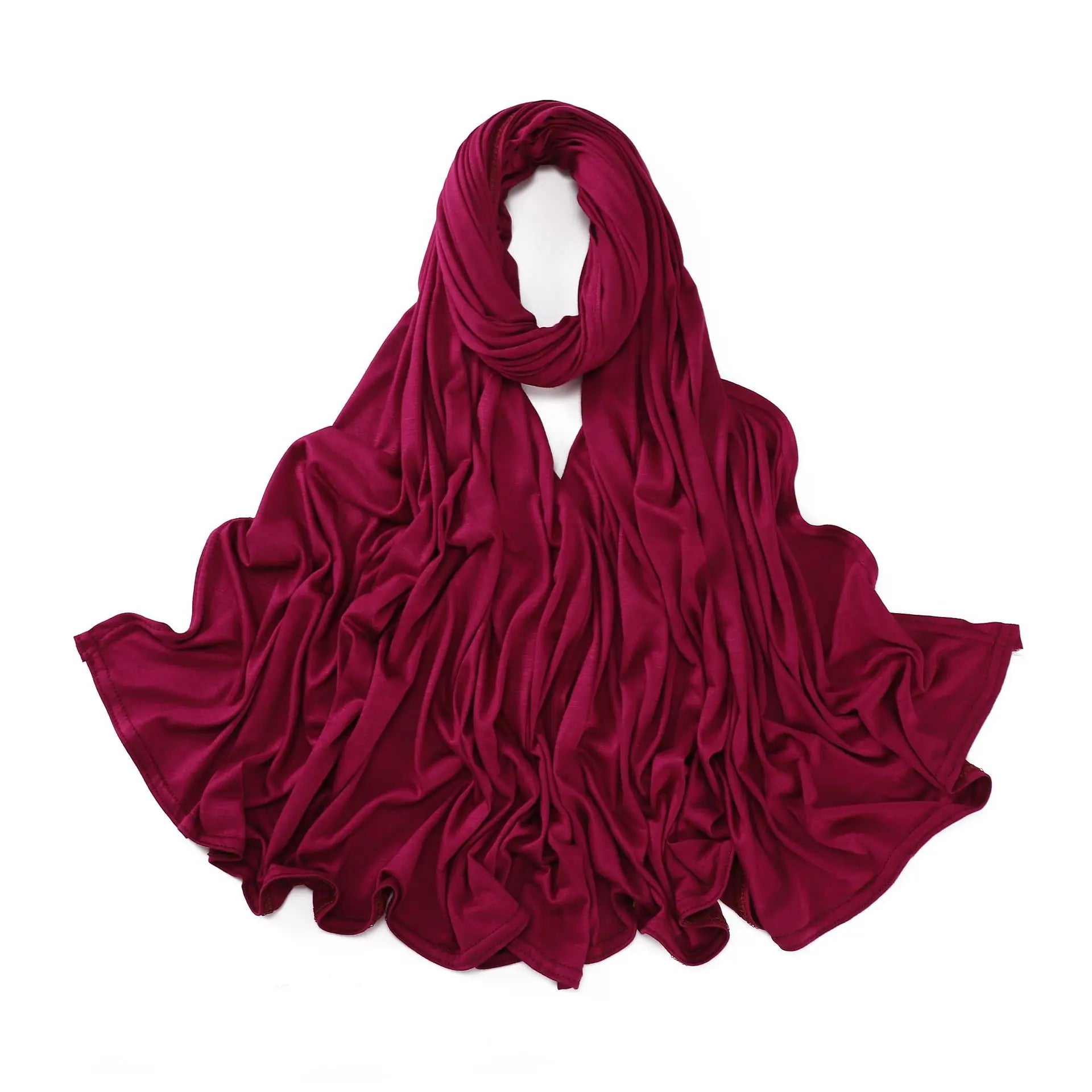 Modal Cotton Jersey Hijabs For Woman Long Muslim Scarf .