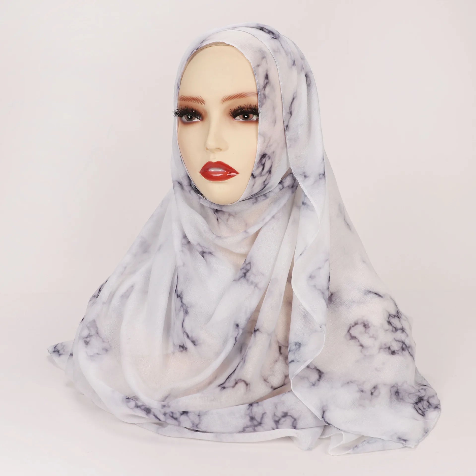 Women Scarves Bohemian Watercolor Muslim Hijab Floral Printed .