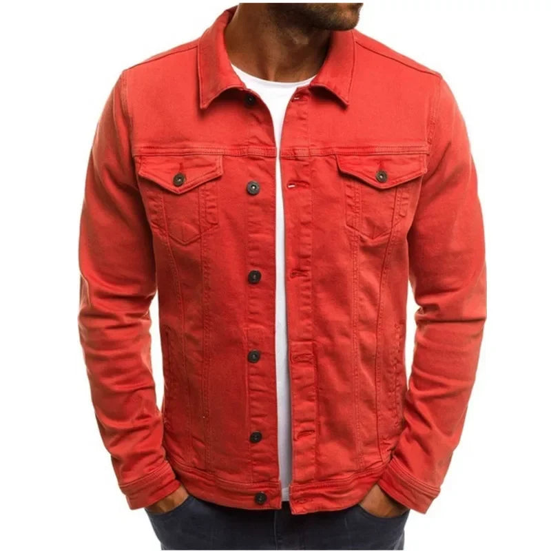 Men's Denim Jacket M-4XL Autumn Clothing Fashion Jackets.