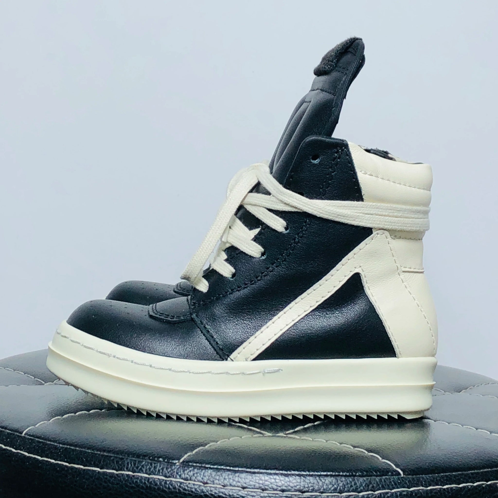 Kids High Top Sneakers Girls Boys Leather Children Shoes.
